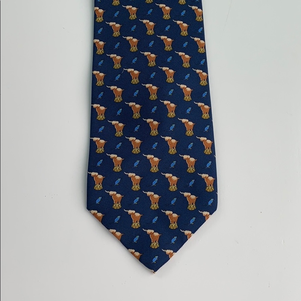Armando Caruso Blue Elephant Necktie